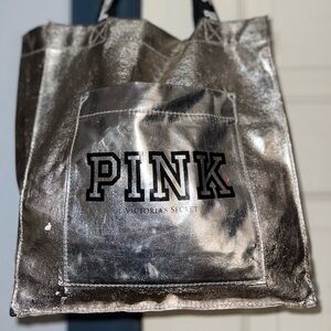 Victoria's Secret Metallic Silver Tote